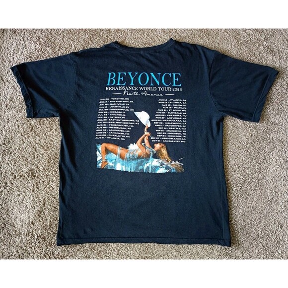 Beyonce Renaissance Tour T-Shirt Men's Large Black Short Sleeve - Picture 3 of 6